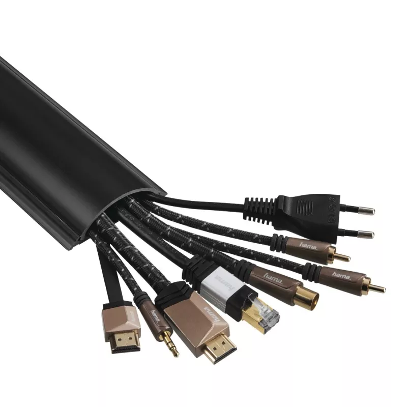 Hama 00220985 organizador de cables universal canaleta negra 1 ud.