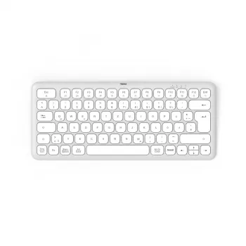 Hama WK-500 teclado multidispositivo, compacto, inalámbrico RF + Bluetooth, QWERTZ alemán, blanco