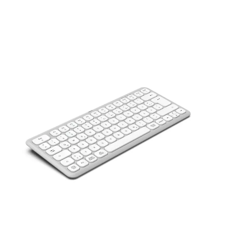 Hama WK-500 teclado multidispositivo, compacto, inalámbrico RF + Bluetooth, QWERTZ alemán, blanco