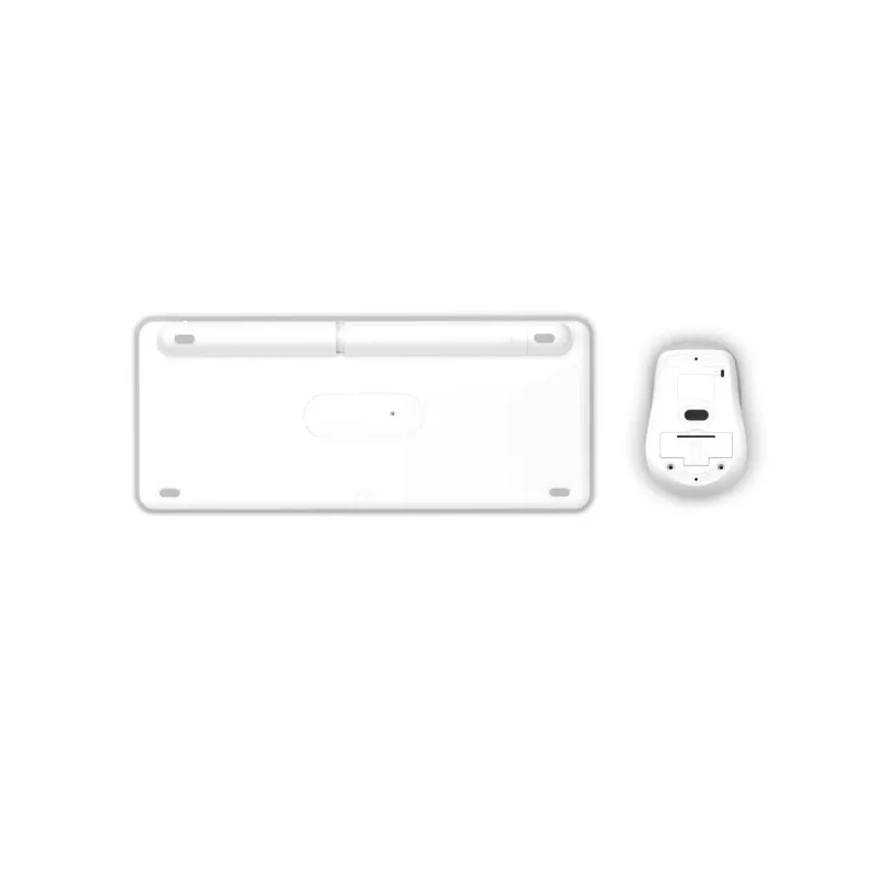 Hama WKM-500 Teclado y ratón con Home USB + RF Wireless + Bluetooth QWERTZ Alemán Gris, Blanco