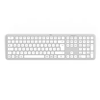 Hama WK-550 Teclado Home/Office RF Wireless + Bluetooth QWERTZ Alemán Gris, Blanco