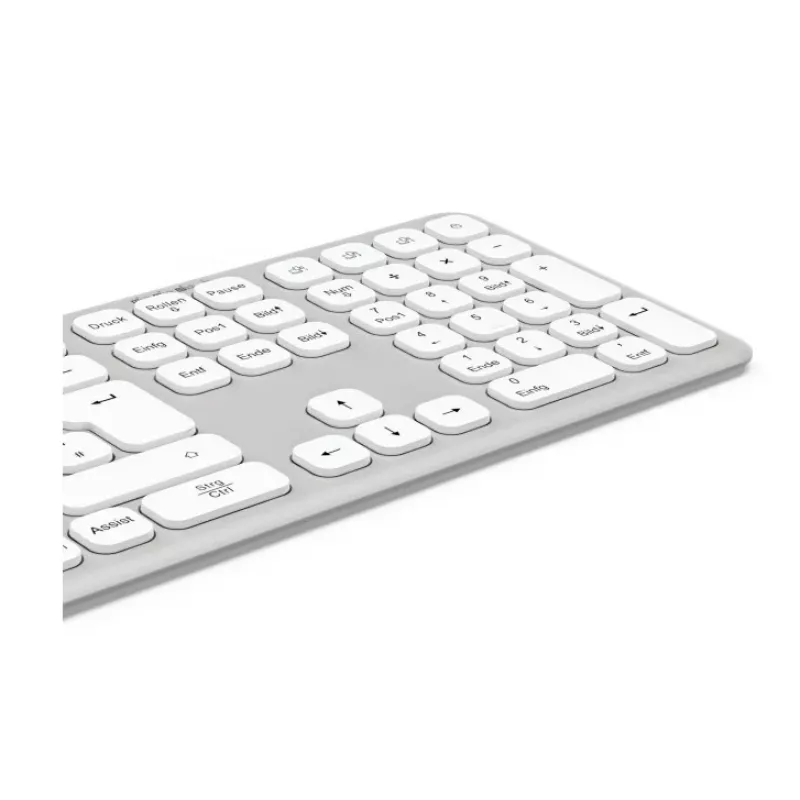 Hama WK-550 Teclado Home/Office RF Wireless + Bluetooth QWERTZ Alemán Gris, Blanco