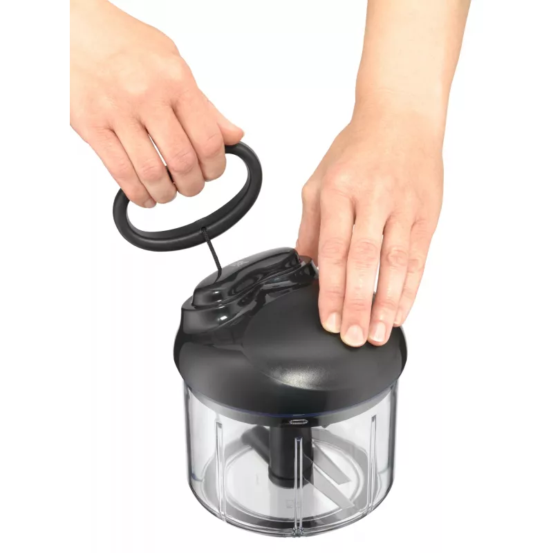WMF Gourmet 18.7678.6040 picadora manual Negro, Transparente