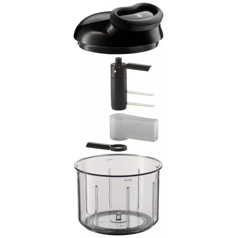WMF Gourmet 18.7678.6040 picadora manual Negro, Transparente