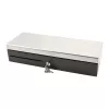 Cajón portamonedas electrónico Olympia HS-170S con carcasa de plástico/acero, negro y acabado acero inoxidable