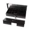 Cajón portamonedas electrónico Olympia HS-170S con carcasa de plástico/acero, negro y acabado acero inoxidable