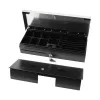 Cajón portamonedas electrónico Olympia HS-170S con carcasa de plástico/acero, negro y acabado acero inoxidable