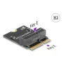 DeLOCK 64341 adaptador M.2 interno interfaz host conector M.2 Negro