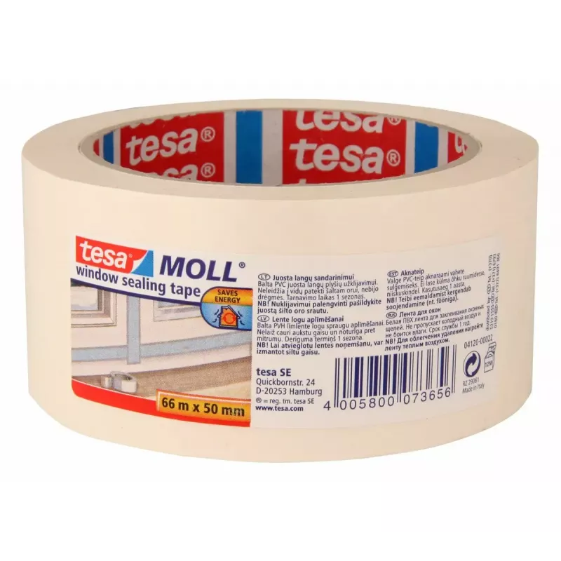 Tesa tesapack 4120 cinta de embalaje de PVC, 50 mm x 66 m