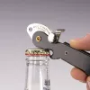 Westmark Columbus 10252270 abrelatas mecánico, acero cepillado, negro
