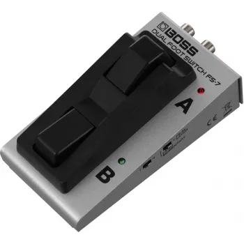 BOSS FS-7 doble pedal footswitch, negro/plata