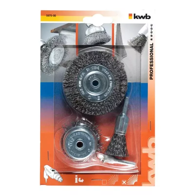 Plato de pulir KWB juego de cepillos de alambre 597500