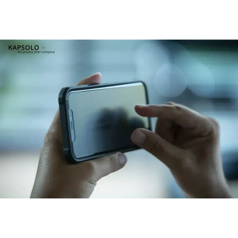 KAPSOLO KAP12733 filtro de privacidad de 4 vías, autoadhesivo, para iPhone 13 / iPhone 13 Pro