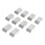 Hama 00300028 conectores de red RJ45 Cat6a STP, plata/transparente, pack de 10