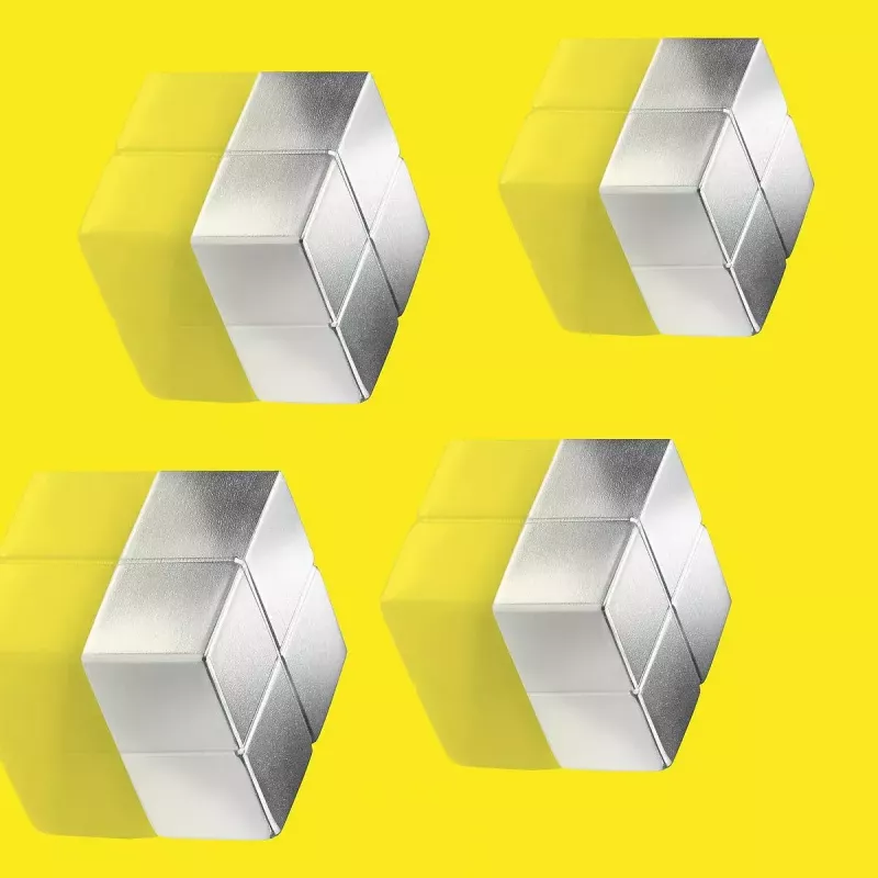 Imán para manualidades cuadrado Sigel BA705 neodimio plata 20x20x10mm