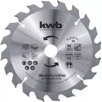 KWB 586159 hoja de sierra circular 184 x 16 mm, 1 ud.