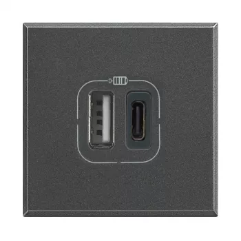 Legrand HS4287C2 Toma de corriente 2x USB antracita