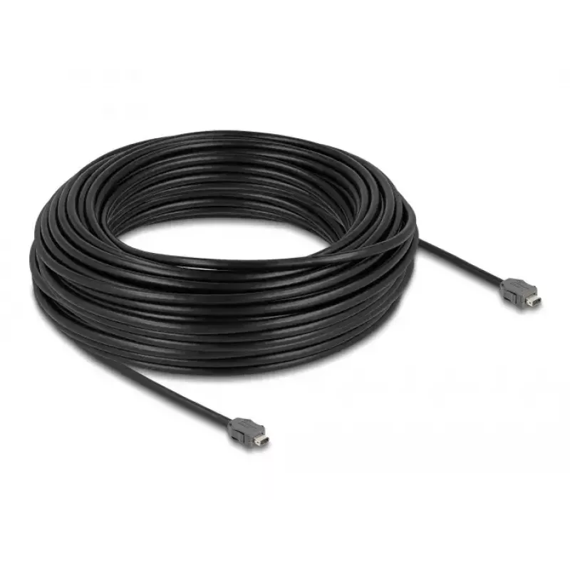 DeLOCK Cable de red ix Industrial codificado A conector macho a conector macho Cat.7 30 m Negro