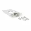 ACT CAT6A pass-through Conector modular RJ45 blindado Contactos dorados Plata Transparente