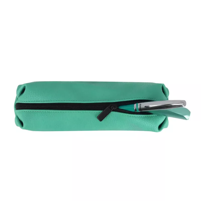 Estuche escolar Herlitz Origami Funky Soft poliuretano turquesa 200x65x35mm