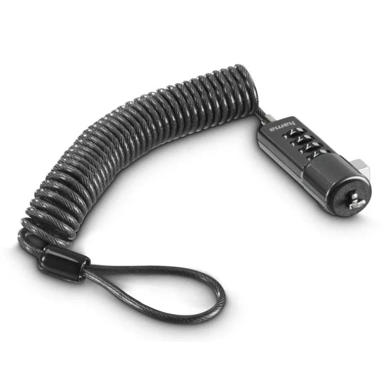 Candado de cable portátil Hama antracita 2 m