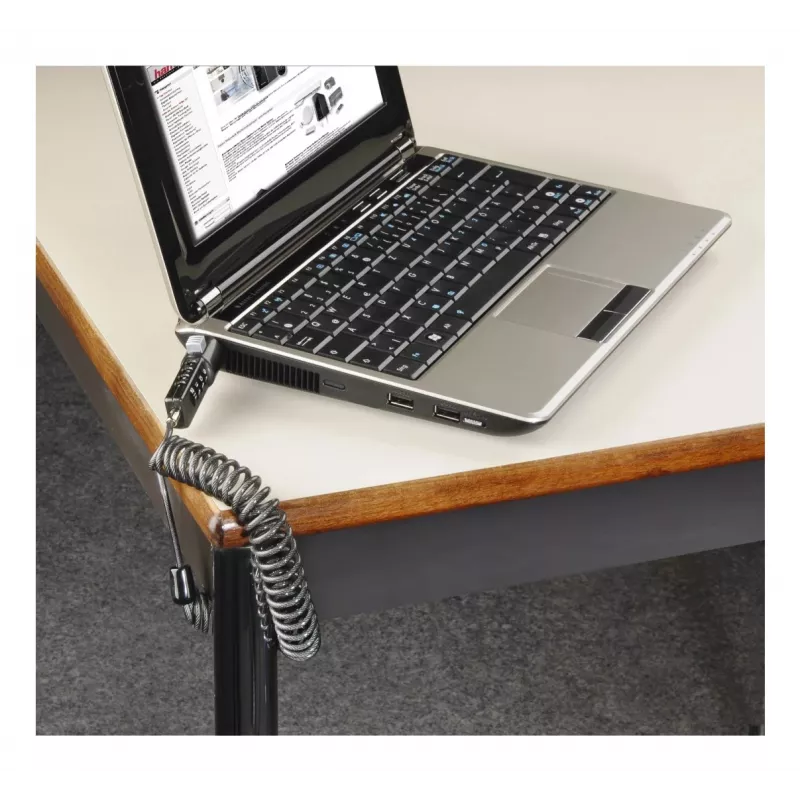Candado de cable portátil Hama antracita 2 m