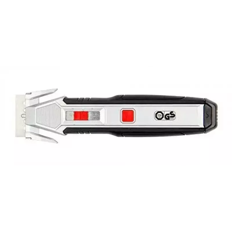 WEDO 78888 cúter para láminas y rascador 2 en 1, con 3 cuchillas de repuesto