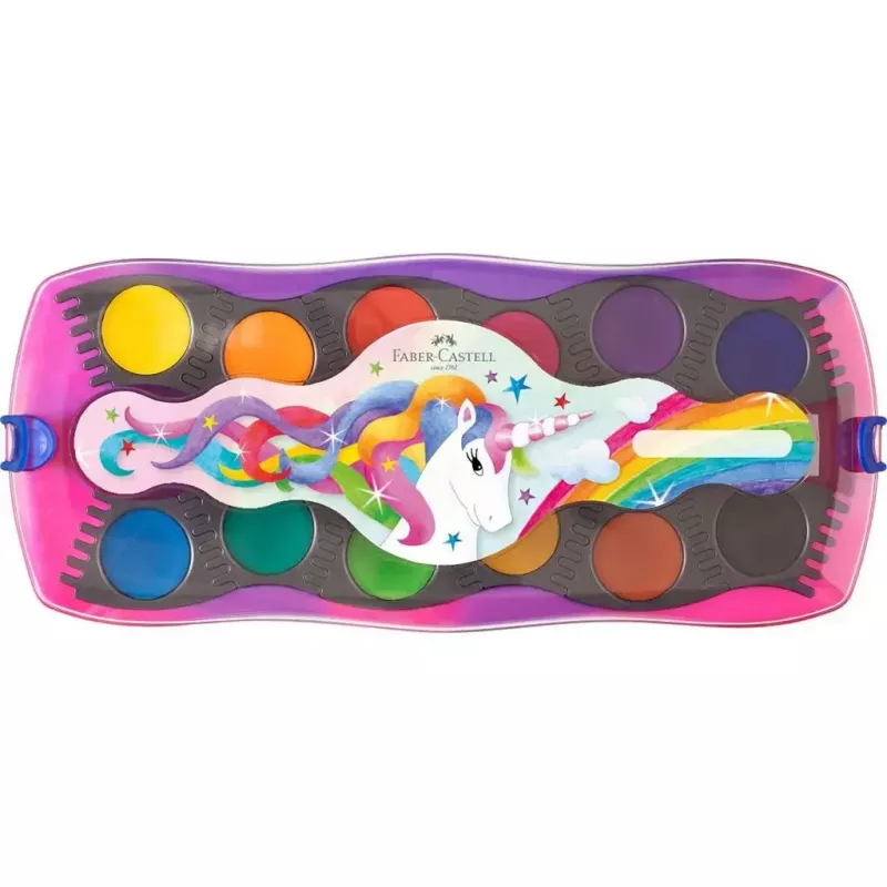 Faber-Castell Einhorn caja de acuarelas, 12 colores
