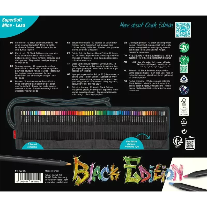 Lápices de colores Faber-Castell 116418 72 uds. multicolor niño