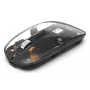 Hama WM-600 Multi-Device ratón, inalámbrico RF + Bluetooth, plano, 6 botones, transparente