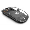 Hama WM-600 Multi-Device ratón, inalámbrico RF + Bluetooth, plano, 6 botones, transparente