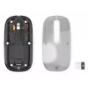 Hama WM-600 Multi-Device ratón, inalámbrico RF + Bluetooth, plano, 6 botones, transparente