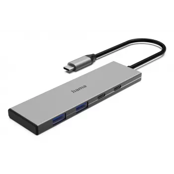 Hama 00200147 hub de interfaces USB Type-C 10000 Mbit/s gris