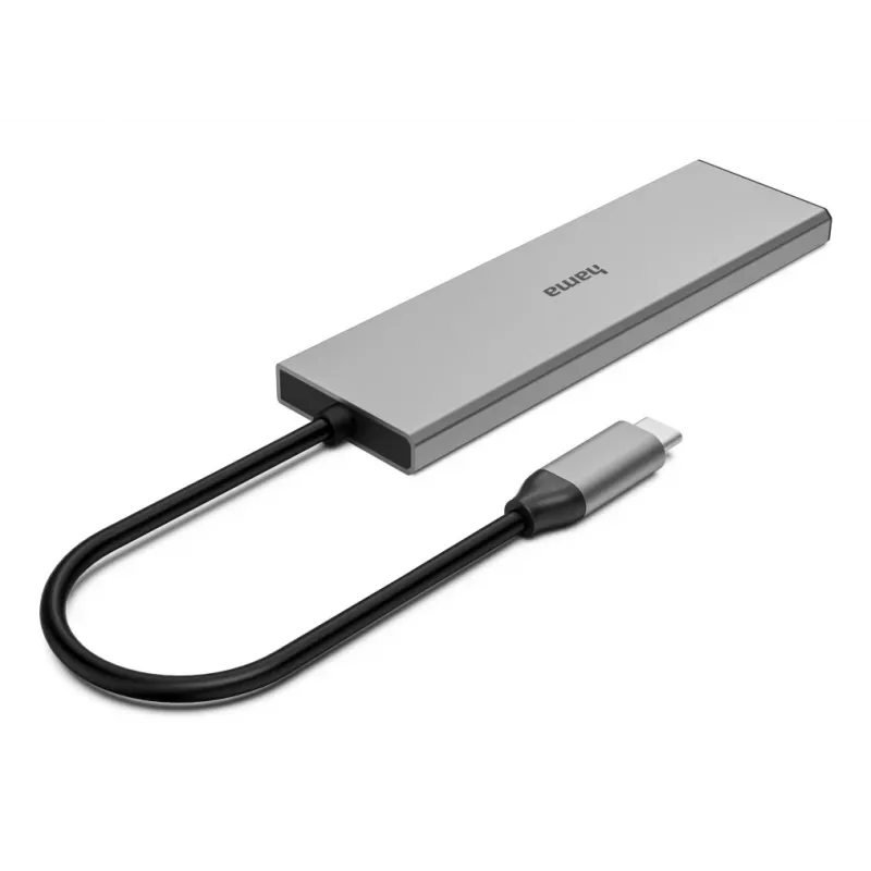 Hama 00200147 hub de interfaces USB Type-C 10000 Mbit/s gris
