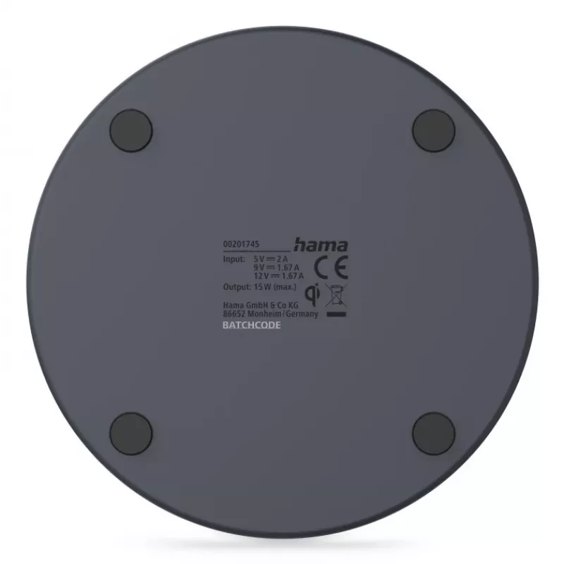 Hama 00201745 cargador de dispositivos móviles smartphone USB carga inalámbrica carga rápida interior
