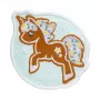 Insignia LAUT MAGMOJI BADGE – Unicorn Cookie Christmas Edition, PVC y silicona, marrón/azul claro, 1 ud.