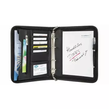 Archivador de piel y nailon negro A5 WEDO 585101