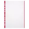 ELBA 971619-13 funda para documentos, A4, PP, 0,09 mm, borde de color rojo, transparente, abierta por arriba, perforación europea