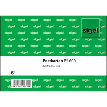 Ficha Sigel PS600 verde blanco 100 uds.