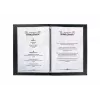 Sigel SM115 carpeta de menú A5, negra, plástico, con 2 fundas dobles transparentes