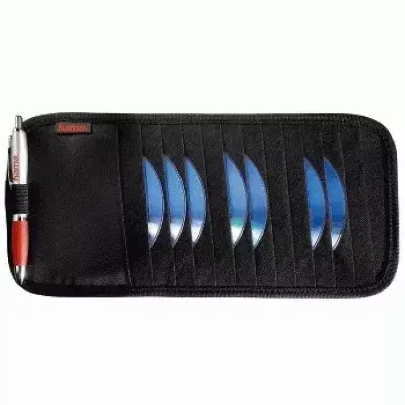 Hama funda parasol para coche, 12 CD 12 discos negra