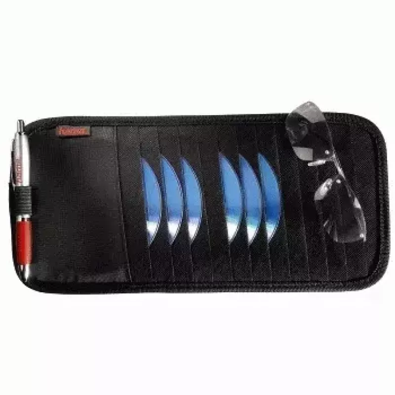Hama funda parasol para coche, 12 CD 12 discos negra