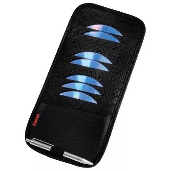 Hama funda parasol para coche, 12 CD 12 discos negra
