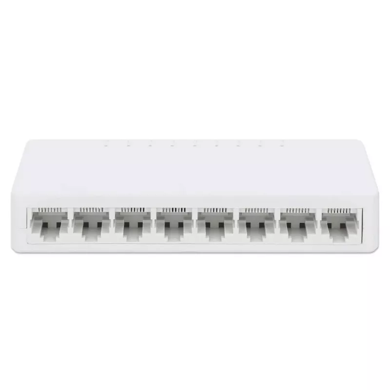 Manhattan switch Fast Ethernet de 8 puertos, plástico, tres años de garantía, caja