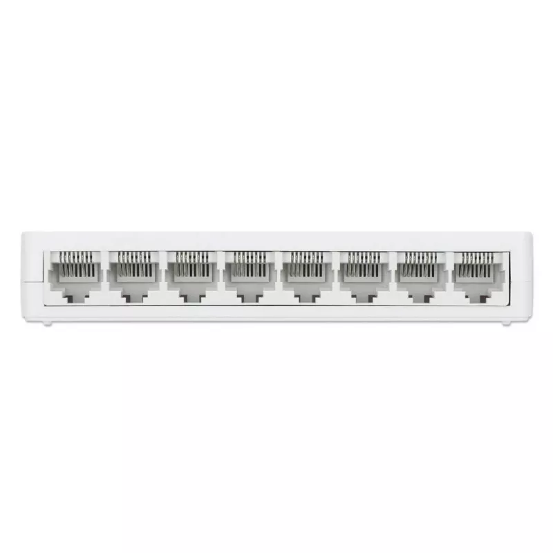 Manhattan switch Fast Ethernet de 8 puertos, plástico, tres años de garantía, caja