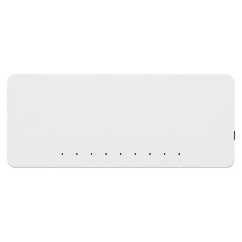 Manhattan switch Fast Ethernet de 8 puertos, plástico, tres años de garantía, caja
