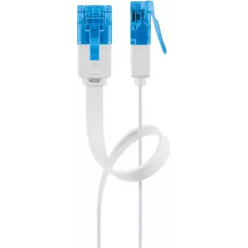 Cable de parcheo plano Goobay CAT 6A U/UTP blanco 5 m
