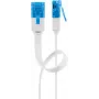Cable de parcheo plano Goobay CAT 6A U/UTP blanco 5 m