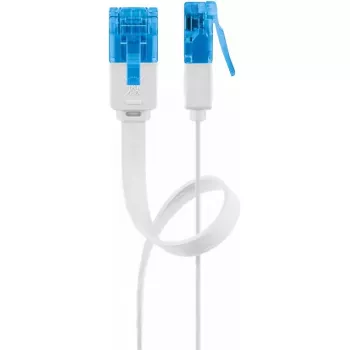 Cable de parcheo plano Goobay CAT 6A U/UTP blanco 10 m