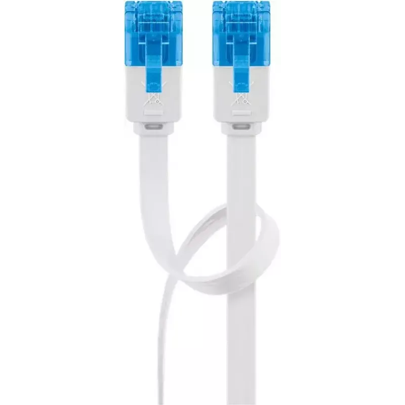 Goobay CAT 6A cable de parcheo plano U/UTP blanco 15 m